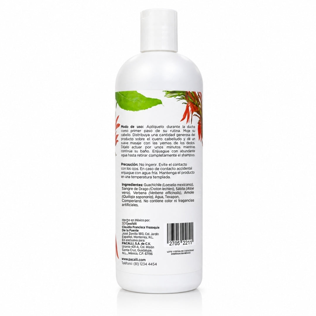 Shampoo Capilar de Guachichile · Con Guachichile y Sangre de Drago · 500 ml