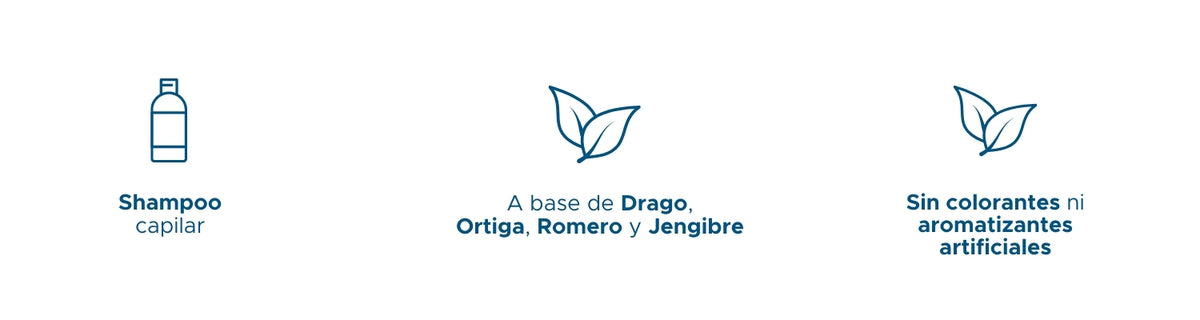 Shampoo Herbal PACALLI · Con Sangre de Drago, Romero, Jengibre y Ortiga · 410 ml