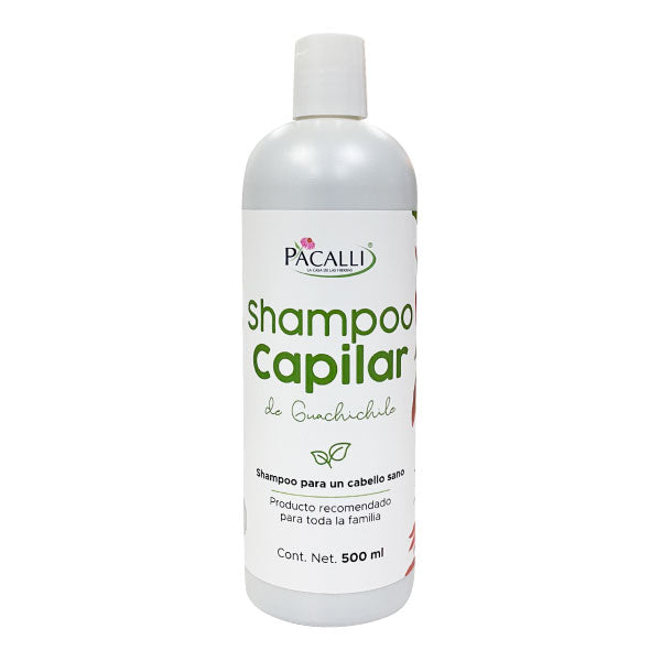Shampoo Capilar de Guachichile PACALLI · Con Guachichile, Sangre de Drago y Hueso de Mamey · 500 ml