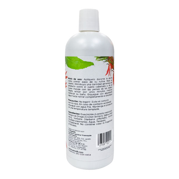Shampoo Capilar de Guachichile PACALLI · Con Guachichile, Sangre de Drago y Hueso de Mamey · 500 ml