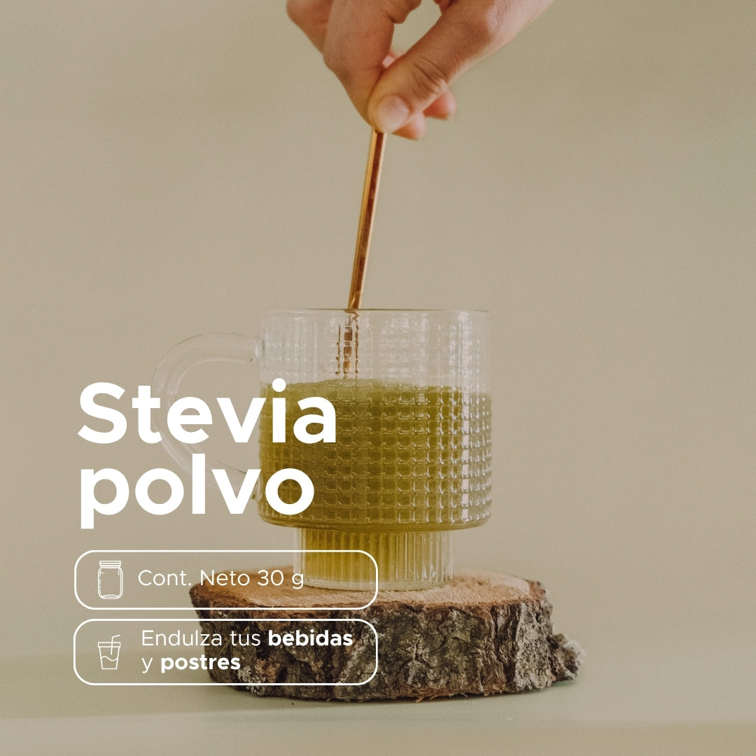 Stevia en Polvo PACALLI · Endulzante de Origen Vegetal · 30 g