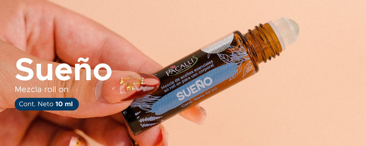 Sueño Roll On PACALLI · Lavanda, Vetiver y Ylang Ylang · 10 ml