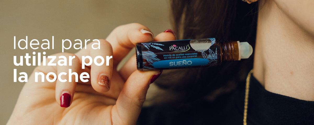 Sueño Roll On PACALLI · Lavanda, Vetiver y Ylang Ylang · 10 ml