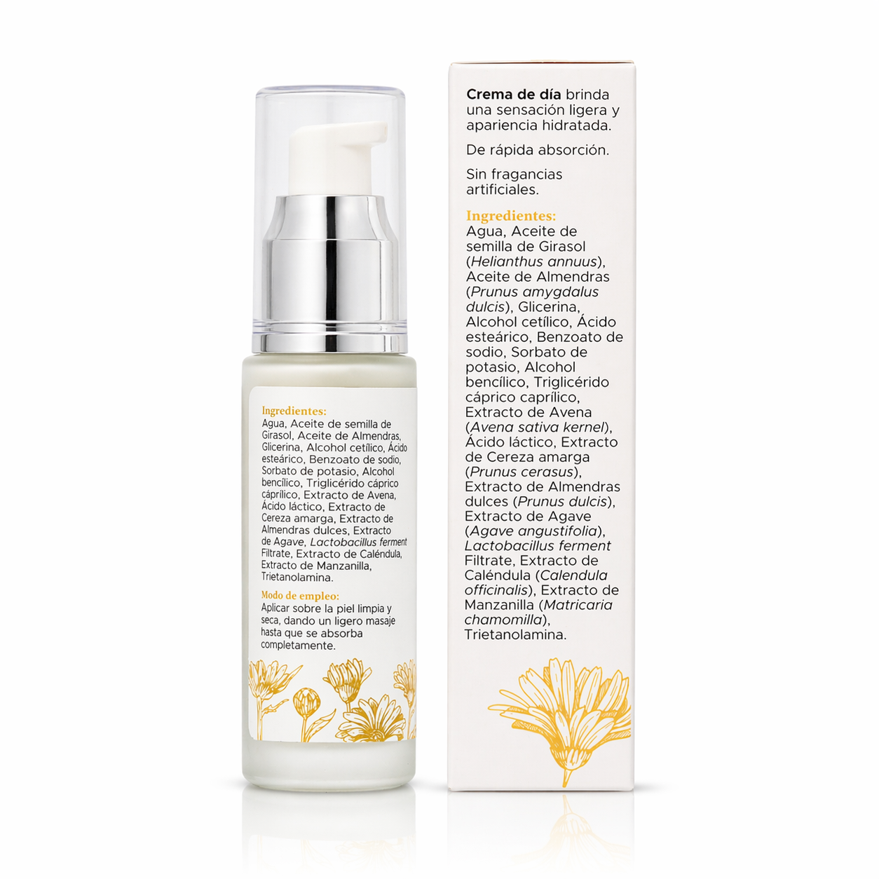 Crema de día Kalinat con Caléndula y Manzanilla · 30 ml