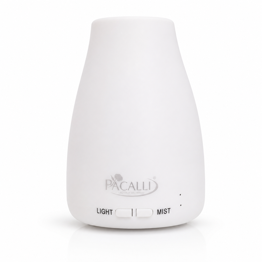 Difusor de Aceites Esenciales · Portátil con Luz LED Regulable · 120 ml