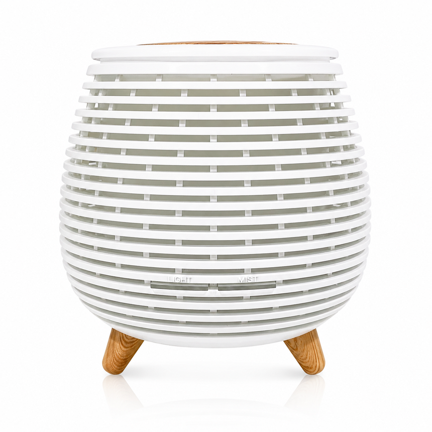 Difusor Deco · Portátil y Silencioso con Luz LED Regulable · 140 ml