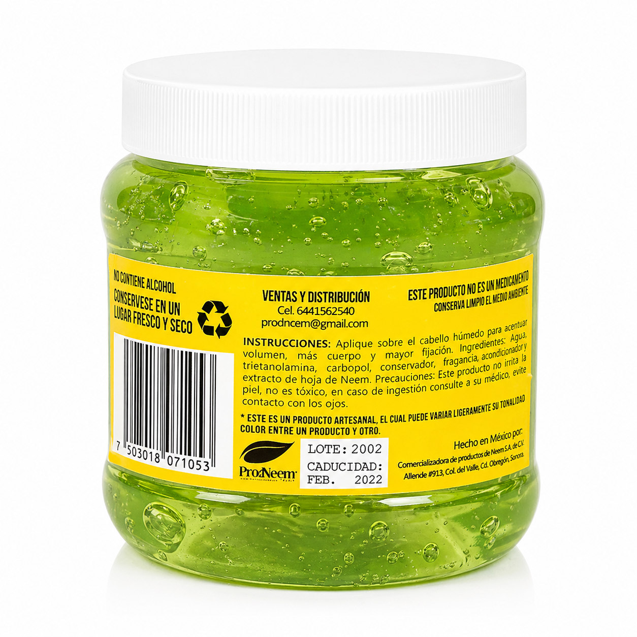 Gel Preventivo No más Piojos / 250 g.