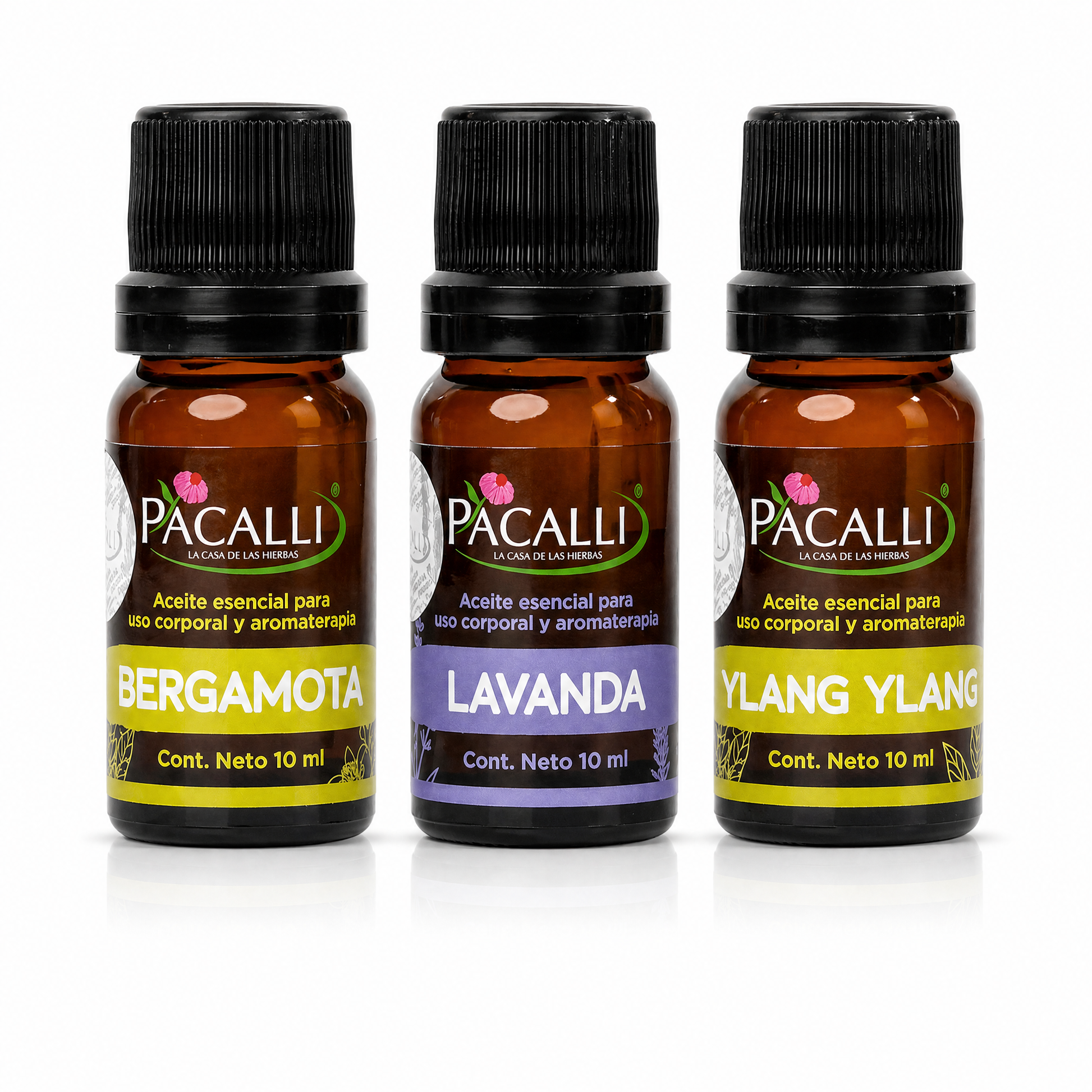 Mi Kit Floral PACALLI · Bergamota, Ylang Ylang y Lavanda · 3 x 10 ml
