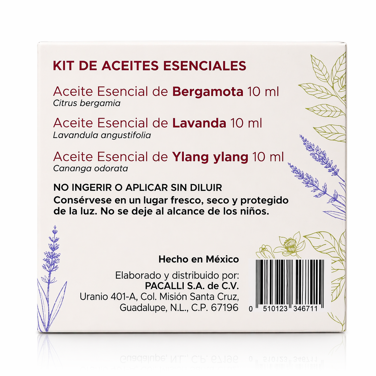 Mi Kit Floral PACALLI · Bergamota, Ylang Ylang y Lavanda · 3 x 10 ml