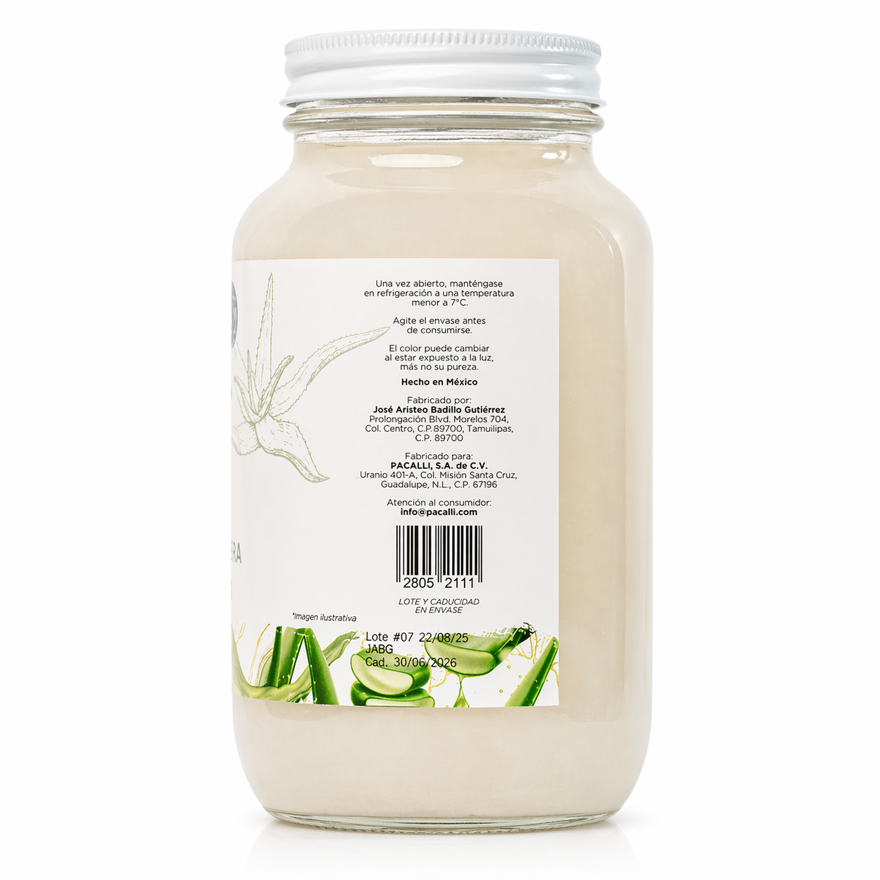 Pulpa de Sábila PACALLI · Aloe Vera en Pulpa · 900g