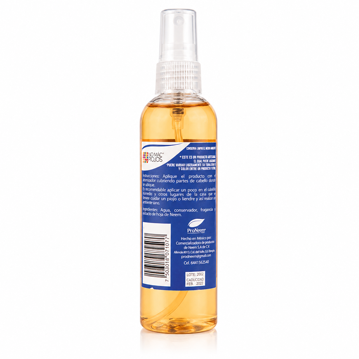 Spray Repelente No más piojos / 120 ml