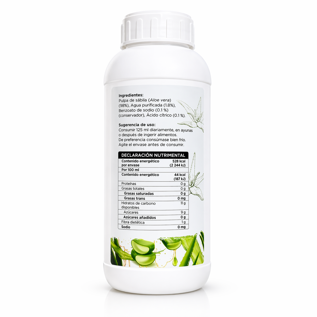 Sábila para Beber PACALLI · Aloe Vera Líquida Lista para Consumir · 1.2 L