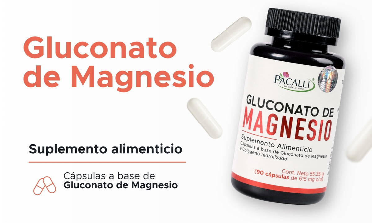 Gluconato de Magnesio | 615 mg por cápsula · 90 caps