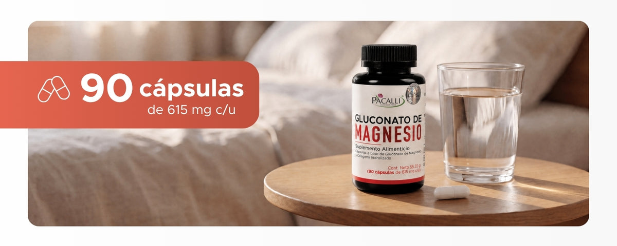 Gluconato de Magnesio | 615 mg por cápsula · 90 caps
