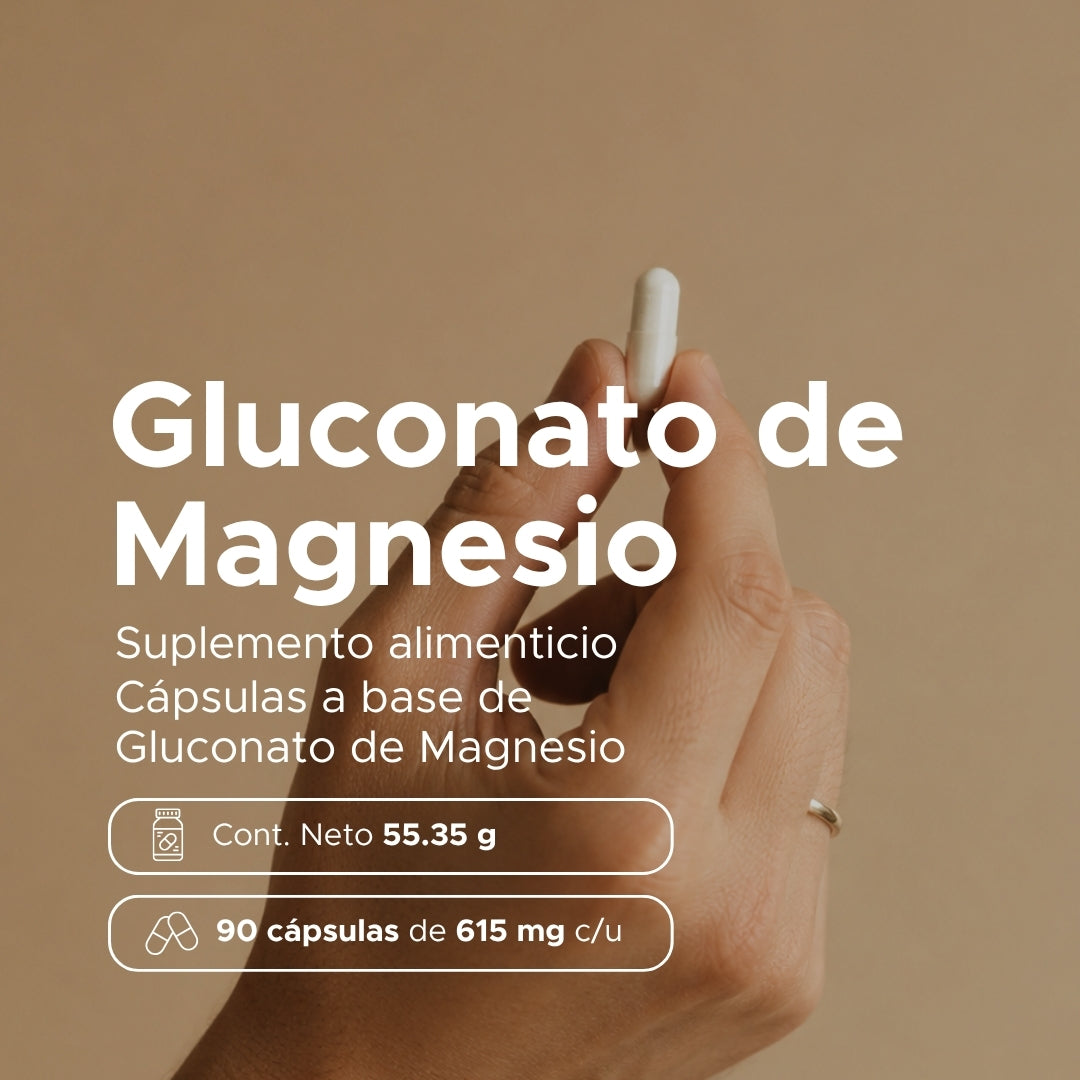 Gluconato de Magnesio | 615 mg por cápsula · 90 caps